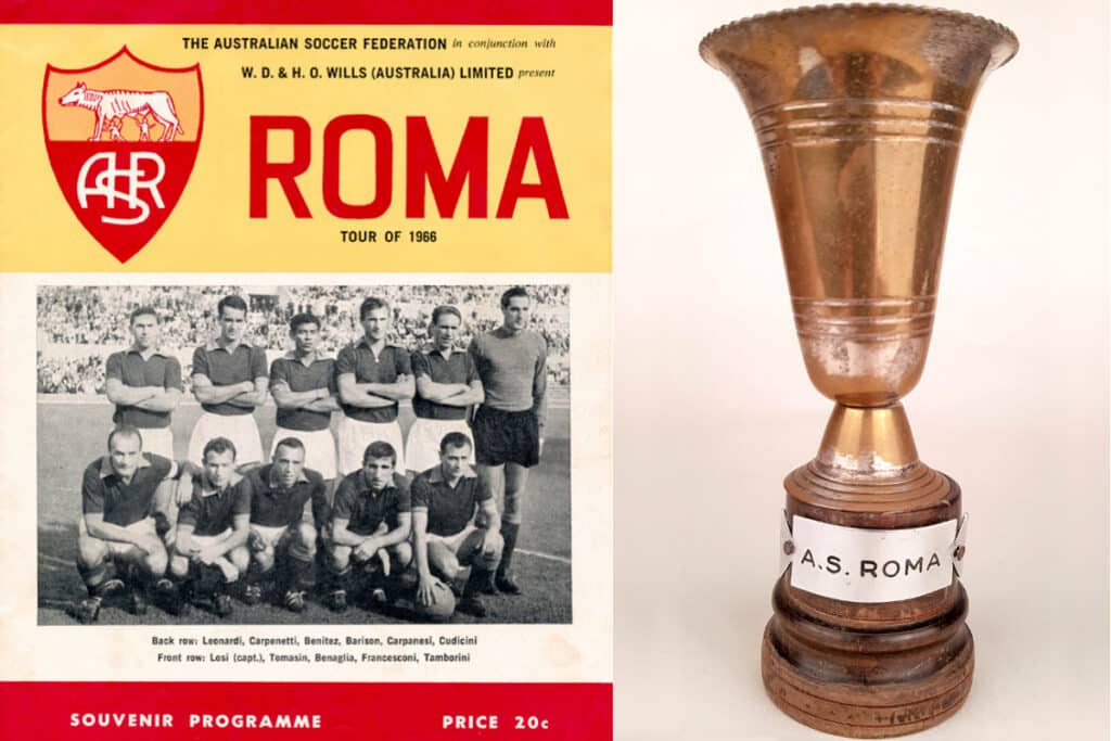 Mementos of AS Roma's 1966 visit to Perth